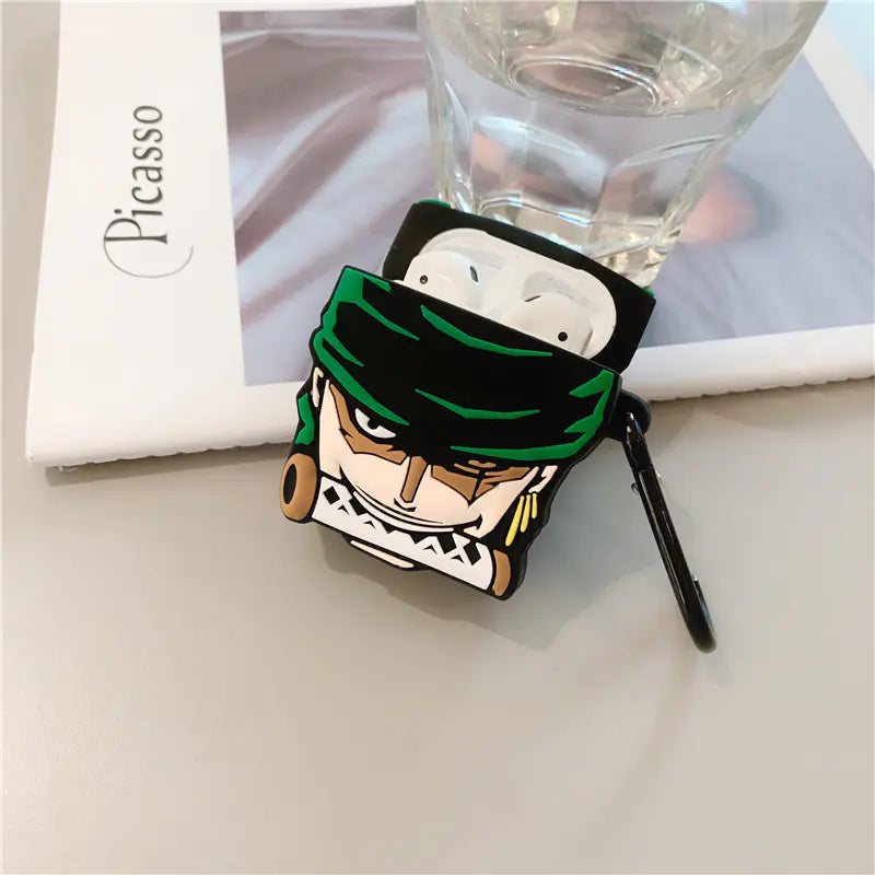 Creative Cartoon Case for AirPods - One Piece Zoro Design